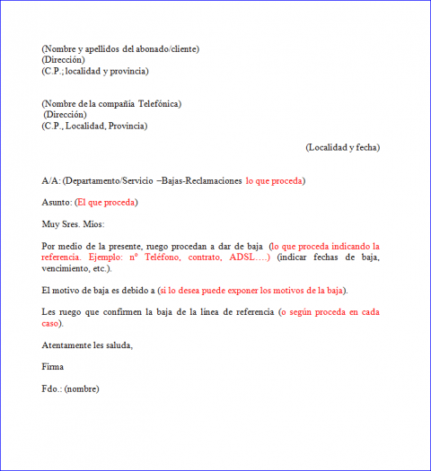 Modelo carta