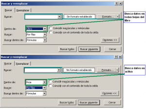 Buscar y remplazar en Excel