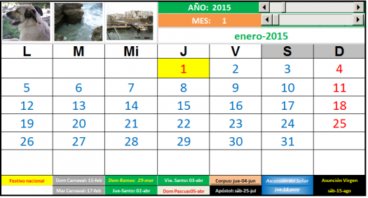 Calendario mensual